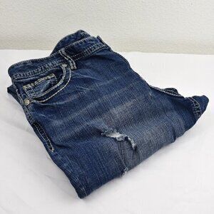 Maurices Straight Leg Distressed Jeans Size 15/16 Gently Used Condition‎